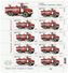 UKRAINE 2017 NEW! HISTORY OF FIREFIGHTING TRANSPORT. Mini-sheets With Labels Mi-Nr. 1658-61. MNH (**) - Feuerwehr