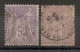 LES 2 NUANCES, 5F SAGE. BEAUX TIMBRES. - 1876-1898 Sage (Type II)