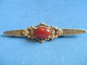 Bijou Fantaisie/ Broche Bronze Avec Cabochon Central Type Grenat/Vers 1930-1960     BIJ90 - Broschen