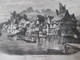 2 Gravures D Epoque 1857 Fetes De LAVAL    LE CHAR DE L INDUSTRIE + Vue Du Vieux Pont - Laval