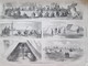 2 Gravures D Epoque 1857 Le Camp Militaire De Chalons  Vue Générale    Plan   Pres De Mourmelon - Autres & Non Classés