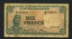 RUANDA-URUNDI  -  01/10/1958  10 Francs  Circulated  Condition And Serial Number As Scans - Ruanda-Urundi