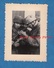 Photo Ancienne D'un Soldat Allemand - Militaire Para Avec Mitrailleur Thompson 1943 German Soldier Elite Truppen WW2 Gun - War, Military