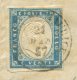 Cachet Sarde De Bourg St Maurice + Timbre Sarde à 20c / Lettre Pour Moutiers (savoie) - 1849-1876: Période Classique