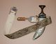 Delcampe - Couteau Ancien Jambiya Avec Ceinture  - Poignard Janbiya Du YEMEN - Knives/Swords