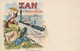 Carte Publicitaire Zan Le Meilleur Réglisse En Vente Partout - L'aurevoir Aux Marins Sur Leur Sous Marin - Imp Pécaud - Publicité