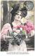 [DC11019] CPA - DONNA CON FIORI - Viaggiata 1907 - Old Postcard - Donne