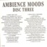 CD    Ambiance  Moods  "  Disc  Three  "     Avec  10  Titres - Otros & Sin Clasificación