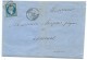 N° 14 BLEU NAPOLEON SUR LETTRE / ALGER  POUR AUMALE ALGERIE  / 9 JUIL 1861 - 1849-1876: Période Classique