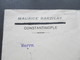Delcampe - Türkei 1915 Brief Von Constaninople - Langendorf Mährisch Neustadt. Schwarzer Kastenstempel. Cigaretten Papierfabrik - Lettres & Documents