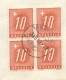 Schweiz - 1940 - 4x 10 Cent Portomarke On Cover From Zürich To Bischofszell - Pro Juventute Marke Expired - Strafportzegels