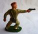 FIGURINE STARLUX 1955 64  PARACHUTISTE TIREUR REVOLVER - Starlux