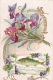 1ER AVRIL FLEURS ET POISSON LEGER RELIEF J C N°1602 - April Fool's Day