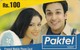 Pakistan, MOB-PK01-?, Rs. 100 Paktel Woman And Man, 2 Scans.   Exp. : 15-08-2007 - Pakistán