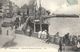 CARTE POSTALE ORIGINALE ANCIENNE : CHERBOURG DEPART DU BATEAU VAPEUR DE GUERNESEY ANIMEE MANCHE (50) - Ferries