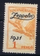 Ungarn : Mi  478 Zeppelin MH/* Flz/ Charniere 1931  Airmail - Unused Stamps