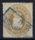 Oldenburg: Mi Nr 19 B   Obl./Gestempelt/used  Blaustempel Durchstich 10 - Oldenbourg