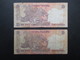 LOT 2 BILLETS INDE (V1719) TEN RUPEES 10 (2 Vues) Reserve Bank Of India - Inde