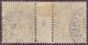Franz. Kolonien Levante 1908-05-01 Constantinopel Mi#1+ZS+11 Bogennummer 6 Gestempelt Zwischensteg - Oblitérés