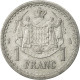 Monnaie, Monaco, Louis II, Franc, Undated (1943), Poissy, TTB, Aluminium - 1922-1949 Louis II