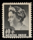 Nederlands Indië - 1933 - Proef 173d  - Wilhelmina 10 Cent Donkergrijs Middenstuk In Klein Formaat, Getand - Nederlands-Indië