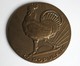 Médaille Bronze Coq La Populaire Compagnie Française Assurance Vie Magdeleine Sallais Employée Delamarre - Other & Unclassified