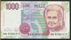 °°° ITALIA - 1000 LIRE MONTESSORI 24/10/1990 SERIE UA °°° - 1000 Lire