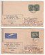 Combination Empire First  Flight Cover &amp; Last Ocean Sea Mail, FFC South Africa To Aden Camp, Redirect British India  - Poste Aérienne