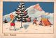 D7029 "BUON NATALE" BAMBINI, ABETE DECORATO, TENDA DA CAMPEGGIO, NEVE. CART SPED 1937 - Altri & Non Classificati