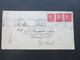 Schweden 1932 Malmö - Chicago USA. R 4533 / R-Brief?? Waagerechter 3er Streifen / Senkrecht Gezähnt.Weitergeleitet - Storia Postale