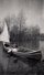 Photo Originale Femme à Bord D'un Canoë à Voile En Avril 1940 - Navigation - Voilier Atypique - Boats