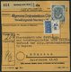 BUNDESREPUBLIK 134 Paar BRIEF, 1954, 50 Pf. Posthorn, 4x, Dabei Ein Dreierblock, Als Mehrfachfrankatur Auf Paketkarte Au - Otros & Sin Clasificación