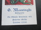 Alte Visitenkarte / Werbung G. Mazzinghi Antiquario. Sizilien. Klappkarte / Foto. Entree Via Vittorio Emanuele 492 - Visitenkarten