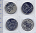 7 RUSSIA Coins Set 4 X 25 ROUBLES SOCHI XXII WINTER OLYMPIC GAMES SEALED IN PLASTIC (4 Coins) - Russia