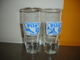 LOT 2 ANCIENS VERRES A BIERE PILS - BRASSERIE DB ( CHIEVRES ( MONS ATH )) - EMAIL AVION ( BASE MILITAIRE ) - Glasses