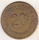 42 - LOIRE. Saint-Etienne. Chemin De Fer à Voie Etroite. 20 Centimes - Frappe Médaille - Monétaires / De Nécessité