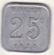 76 . Seine-Maritime. Rouen. Ligue Des Commerçants . 25 Centimes 1920 - Monetary / Of Necessity