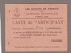 SCOUTISME - Carte De Participant - Invitation - MARSEILLE, Salle Prat, 150 Rue Paradis En 1936 - Voir Description - Scoutisme