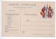 CARTE DE FRANCHISE MILITAIRE FM DRAPEAUX - Lettres & Documents