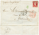 1857 80c(n°17) Obl. Etoile + PARIS Sur Lettre Avec Texte Pour LE GUATEMALA. Recto, Taxe 4 Verte Apposée à L' Arrivée + C - 1853-1860 Napoleone III