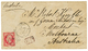 1861 80c(n°17) TB Margé Obl. Sur Enveloppe De PARIS Pour MELBOURNE AUSTRALIE. Destination Rare Avec émission NON DENTELE - 1853-1860 Napoleone III