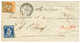 "Lettre CHARGEE Du CORPS EXPEDITIONNAIRE D' ITALIE" : 1856 20c + 40c Obl. GRILLE + CORPS EXPEDITIONNAIRE D' ITALIE 2e DI - 1853-1860 Napoleone III