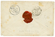 1859 20c(n°14) TTB Margé Obl. ALEX + ARME D' ITALIE ALEXANDRIE Sur Enveloppe Pour La FRANCE. Oblitération Militaire Trés - 1853-1860 Napoleone III