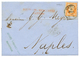 1865 40c(n°23) Obl. NAPOLI + PIROSCAFI-MERCANTILI/ESTERO Rouge Sur Lettre Pour NAPLES. TB. - 1862 Napoleone III