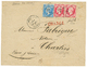 "Losange 24 De PARIS En CHARGE" : 20c(n°22) + 80c(n°24)x2 Obl. Losange 24 + CHARGE Sur Lettre (DEVANT Seulement) De PARI - 1862 Napoleone III