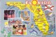 Postcard Map Of Florida USA PU Orlando 1989 My Ref B22052 - Maps