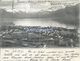81618 SWITZERLAND VEVEY VIEW PARTIAL CIRCULATED TO ARGENTINA DOUBLE POSTAL POSTCARD - Vevey