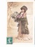 JOYEUSE ANNEE, Jeune Femme Au Bouquet De Gui Et De Roses, Ed. ? 1911 - Nouvel An