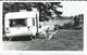2 Photo Cards Opel And Trailor ADRIA. Camping.photo Czechoslovakia 1967.license Plate( TV - Titov Veles,Macedonia ) - Wohnwagen
