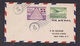 Dominican Republic: Airmail Cover To USA, 1938, 2 Stamps, Water Airplane, Aviation, History, Flag (minor Damage At Back) - Dominicaanse Republiek